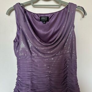Adrianna Papell Lavender Sequin Blouse
